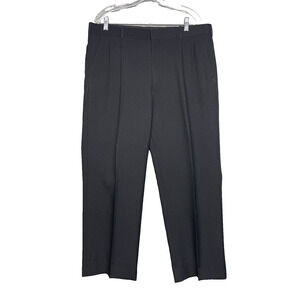 Vintage 80-90s Falcon Dress Pants Fits Mens 37x28 Black Pleated Front Polyester